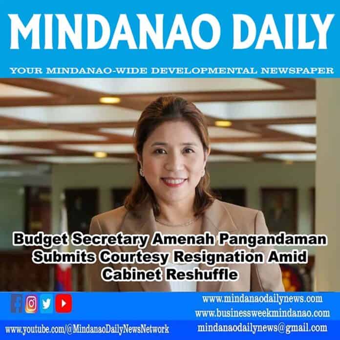 Budget Secretary Amenah Pangandaman Submits Courtesy Resignation Amid Cabinet Reshuffle