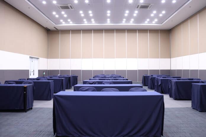 Mapúa MCM Auditorium when divided into six smaller conference rooms