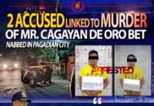 2 ACCUSED LINKED TO MURDER OF MR. CAGAYAN DE ORO BET NABBED IN PAGADIAN CITY