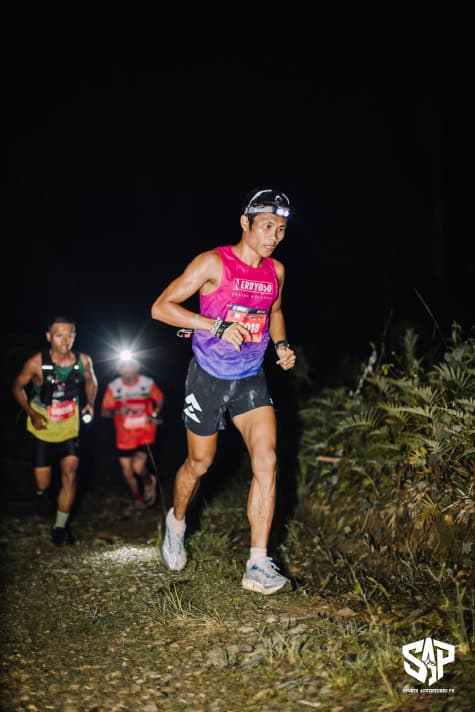 Runners of the 50-kilometer Mt. Magdiwata Ultra Trail Run 2025 taking the uphill route of the event. Photo from the post of the Mt. Magdiwata Ultra Trail Run 2025 social media page,