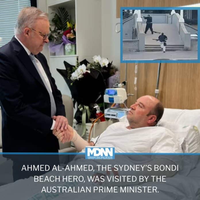 Australian Prime Minister Visits Bondi Beach Hero in Hospital, Praising Courage and Community Spirit
