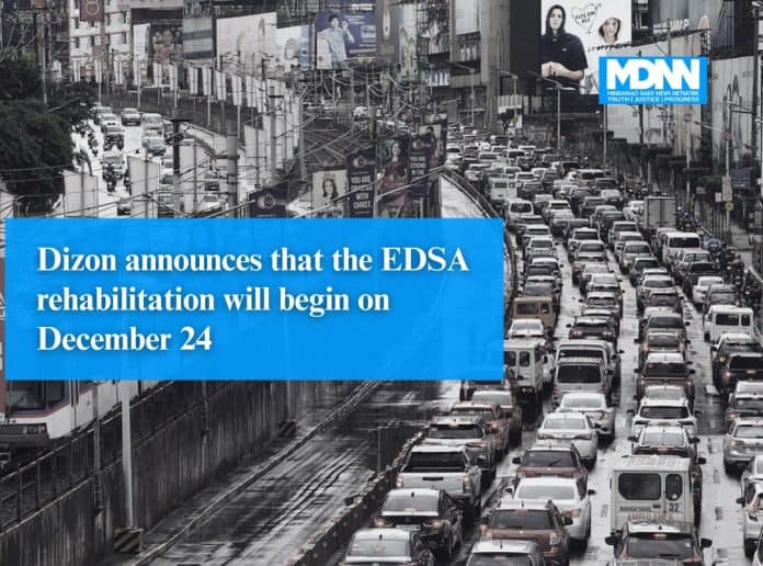EDSA Rehabilitation Set to Begin December 24, Dizon Confirms