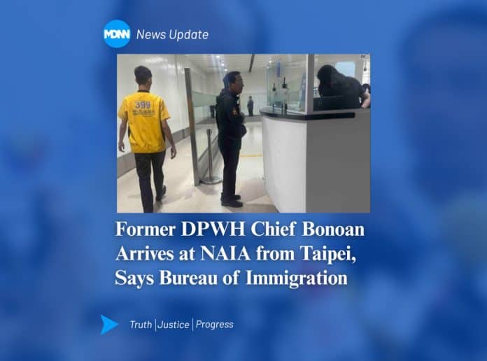 Former DPWH Chief Bonoan Arrives at NAIA from Taipei, Bureau of Immigration Confirms