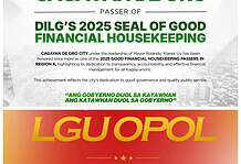 CDO, Opol nab 2025 Seal of Good Financial Housekeeping