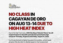 CDO, Misor executives suspend classes due to high heat index