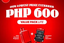 Limited time only: AirAsia Philippines offers Php600 Fixed-Price Rate for 15kg Bag allowance and seat