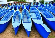 50 FRP motorized boats turned over to Dinagat Islands fishermen