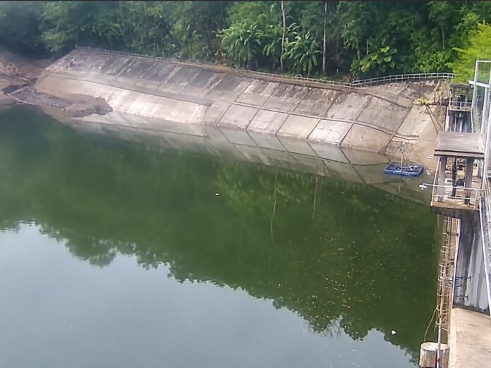The water level of a dam at Taguibo watershed as of Sunday. Photo courtesy of Butuan City PIO