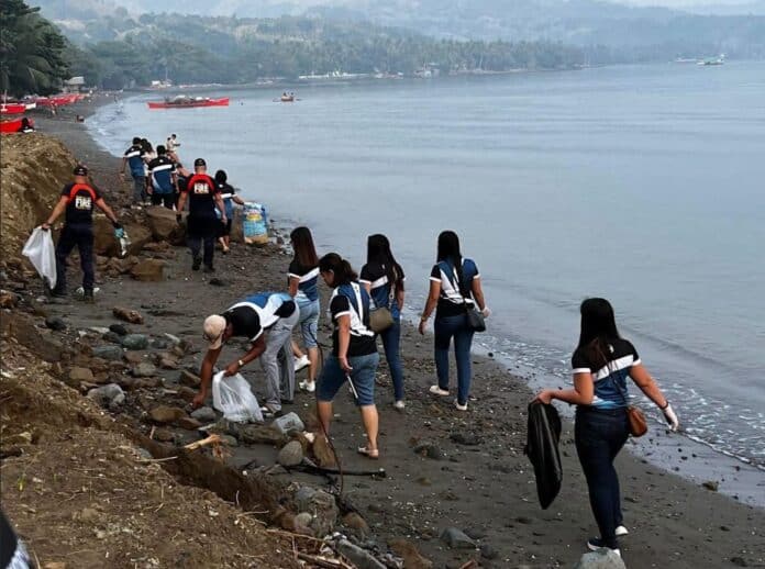 Volunteers gather along coastal areas in Caraga to collect marine debris during the regionwide cleanup campaign led by the Department of Environment and Natural Resources (DENR). The activity forms part of the International Coastal Cleanup and Philippine National Cleanup Month observance, promoting collective action to protect marine ecosystems and build resilient coastal communities. Photos courtesy of DENR Caraga