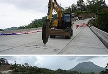 New Mayapay View Deck road in Butuan torn up after cracks found