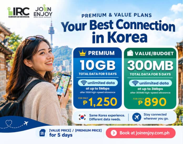 Join Enjoy Korea Introduces Two Korea eSIM Plans, Premium and Value, for Filipino Travelers